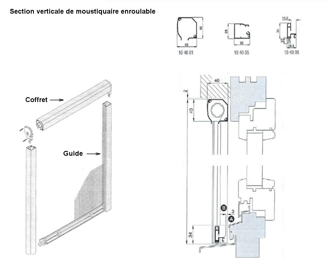 Moustiquaire Enroulable Sur-Mesure (enroulement vertical)